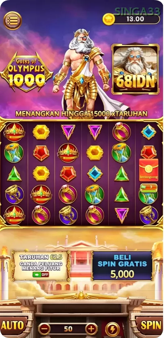 Cuplikan layar 6R6R — menu navigasi