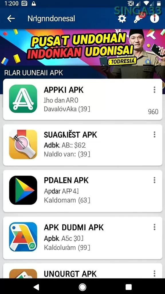 Cuplikan layar POS4D — menu navigasi