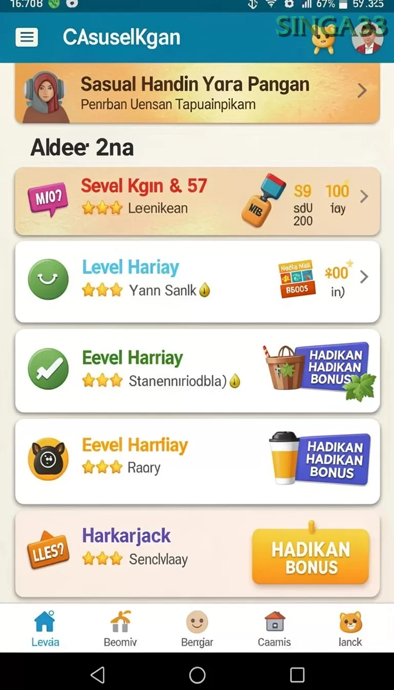 Cuplikan layar MPO500 — menu navigasi