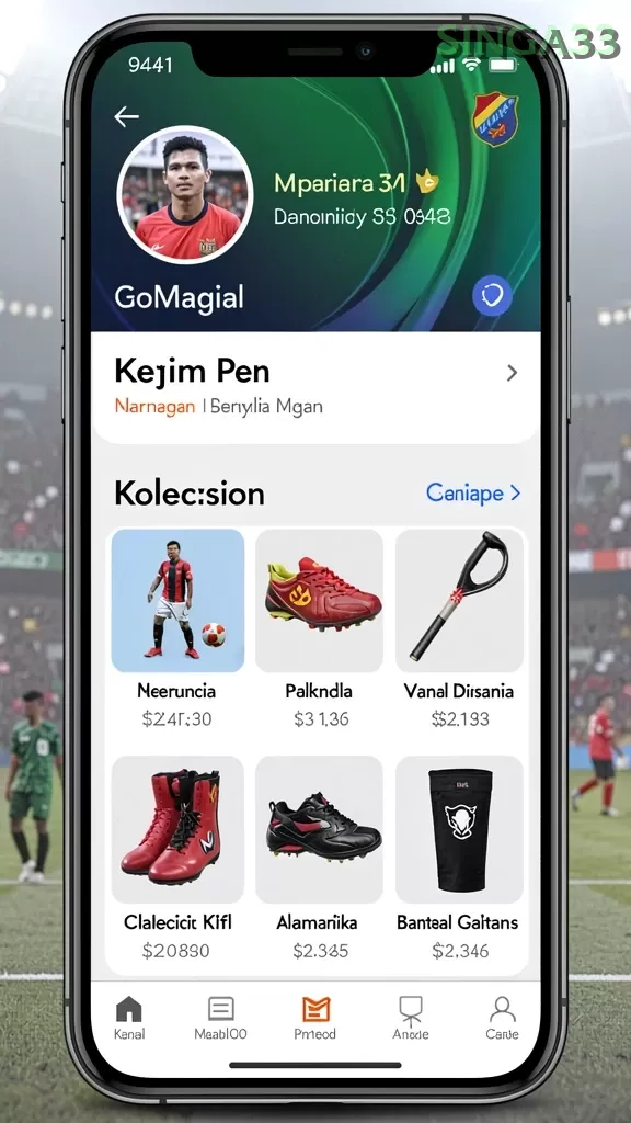 Cuplikan layar D73 — menu navigasi